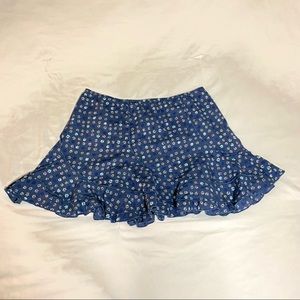 Vintage DKNY Ditsy Floral Ruffled Micro Mini Skirt